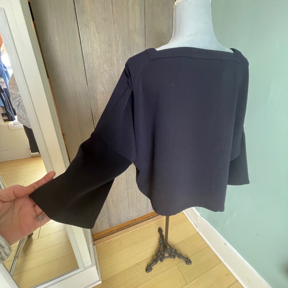 Club Monaco Navy Square neck Dolman Top S - Picture 3 of 8